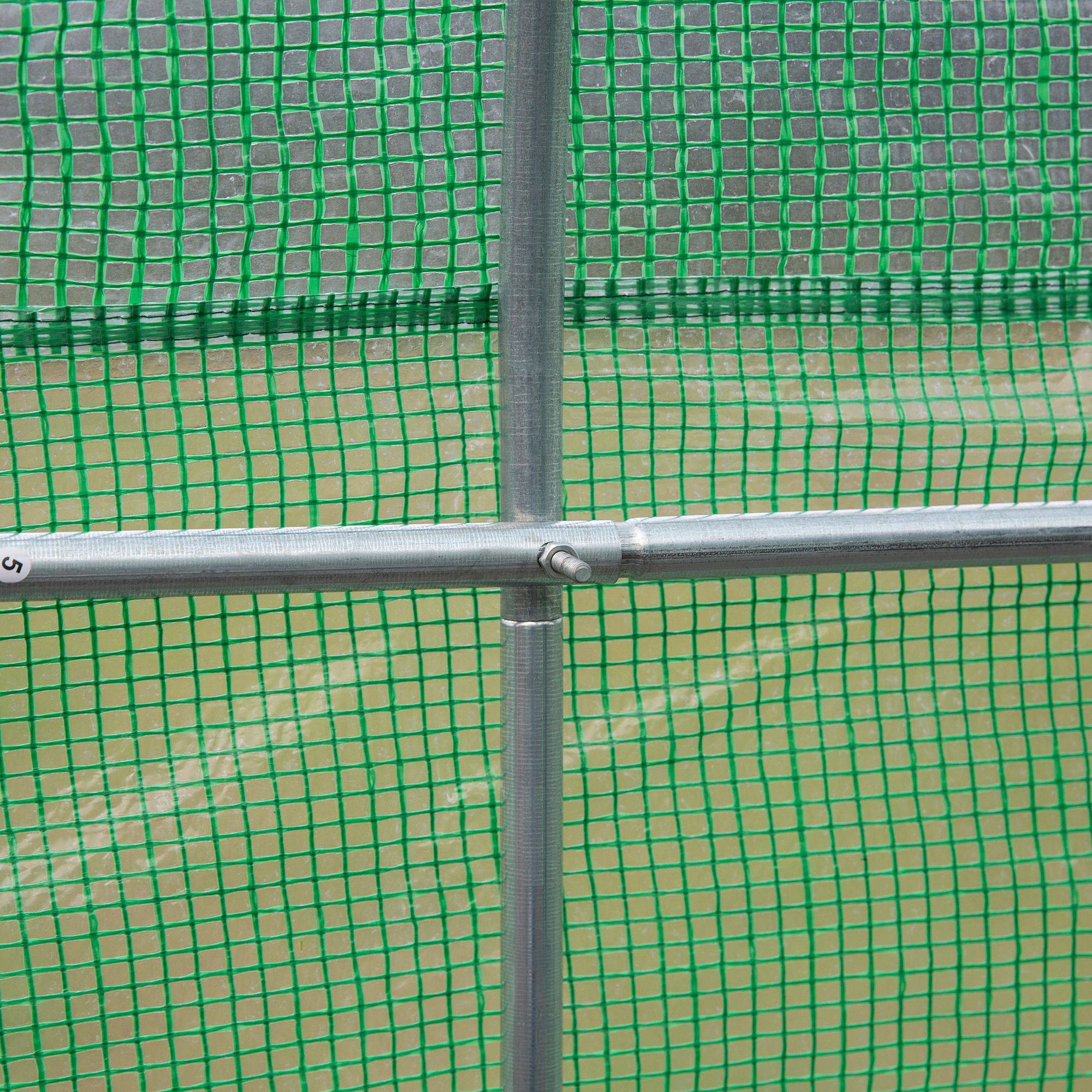 ComfortXL - Serre tunnel de jardin acier galvanisé PE vert 350 x 300 x 200 cm 10,5 m² protection cultures - ComfortXL Outdoor Living - Image 9