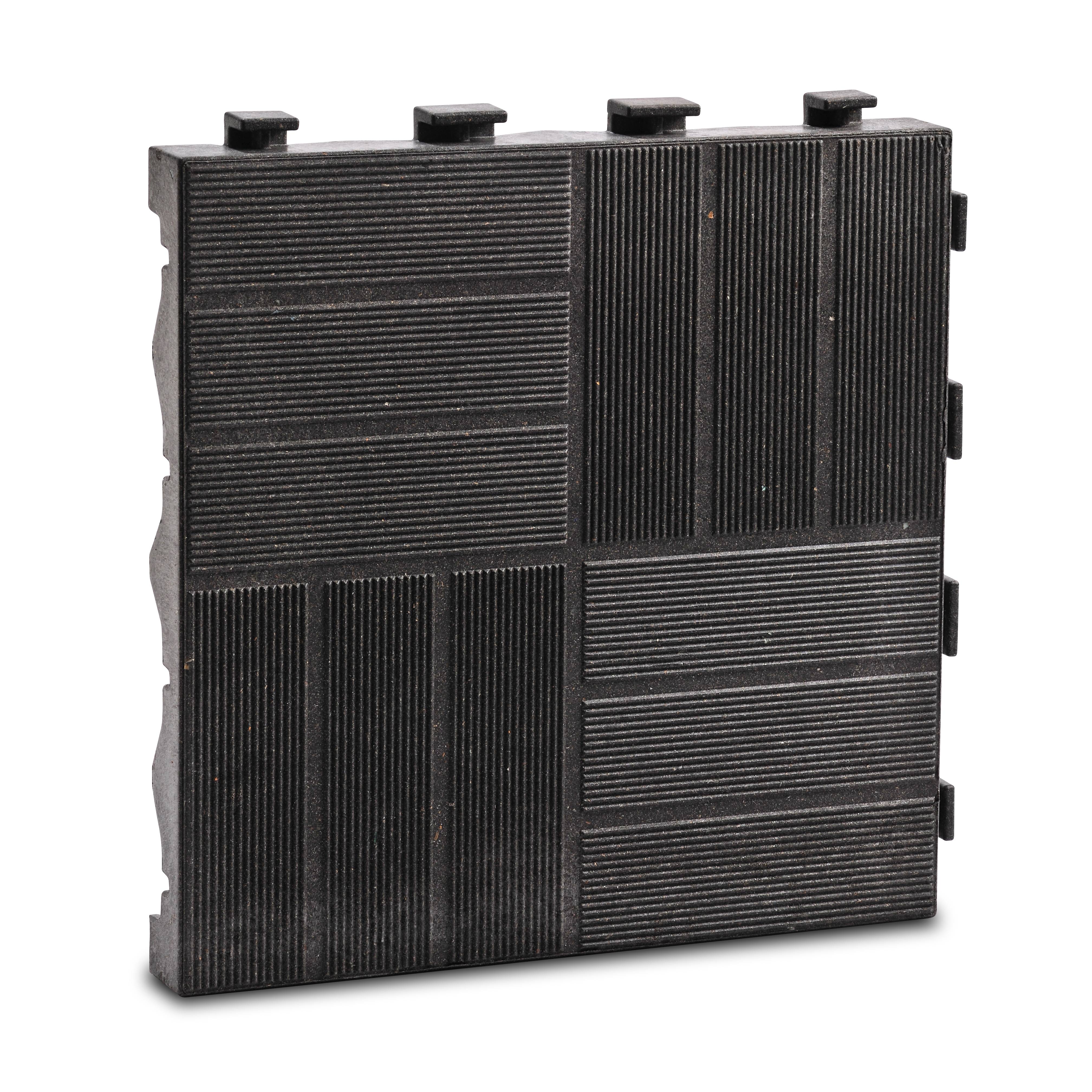 Lot de 100 (16 m²) dalles de terrasse en composite anthracite Latera 40 x 40 cm x Ep.45 mm - Image 1