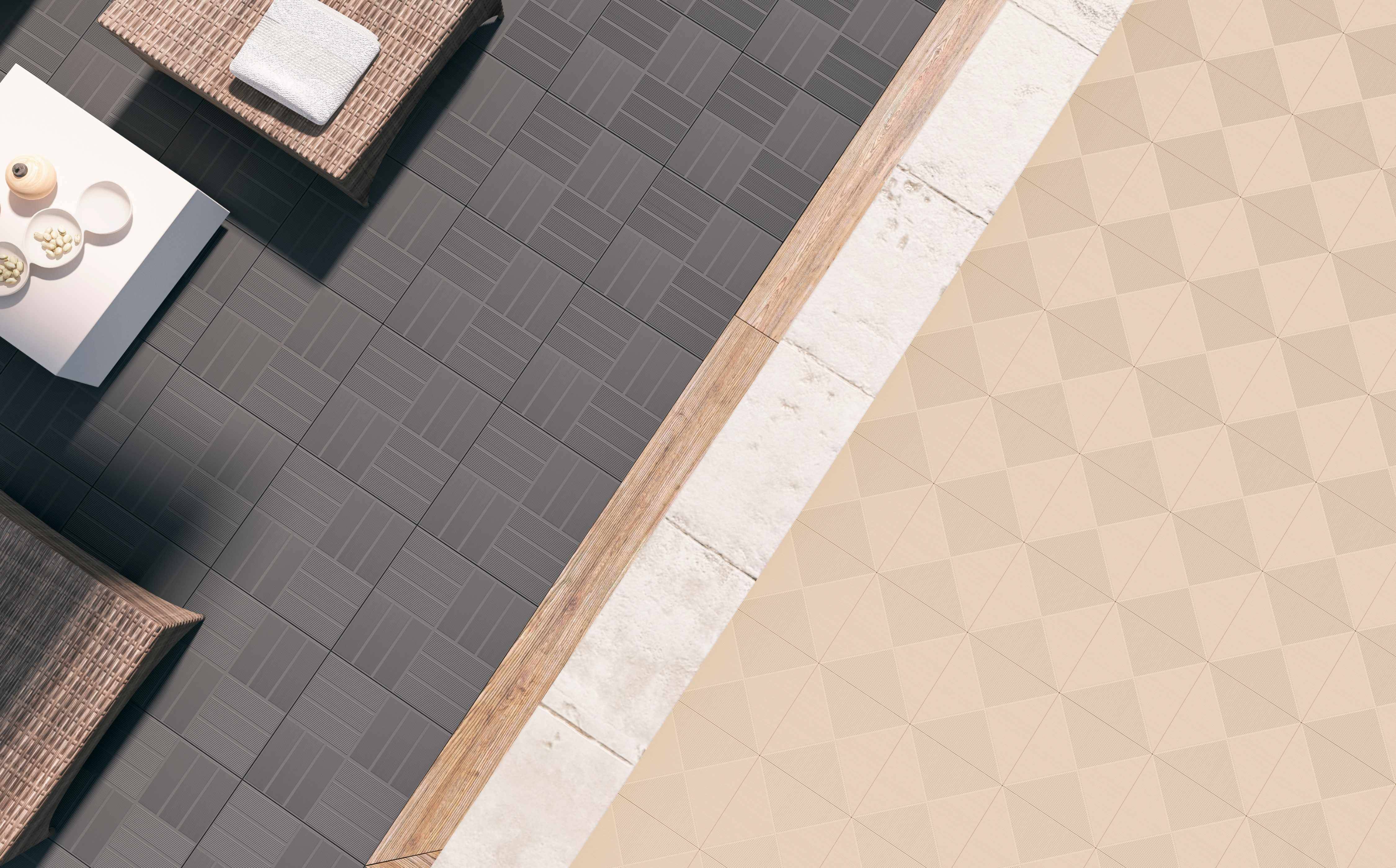 Lot de 100 (16 m²) dalles de terrasse en composite anthracite Latera 40 x 40 cm x Ep.45 mm - Image 4