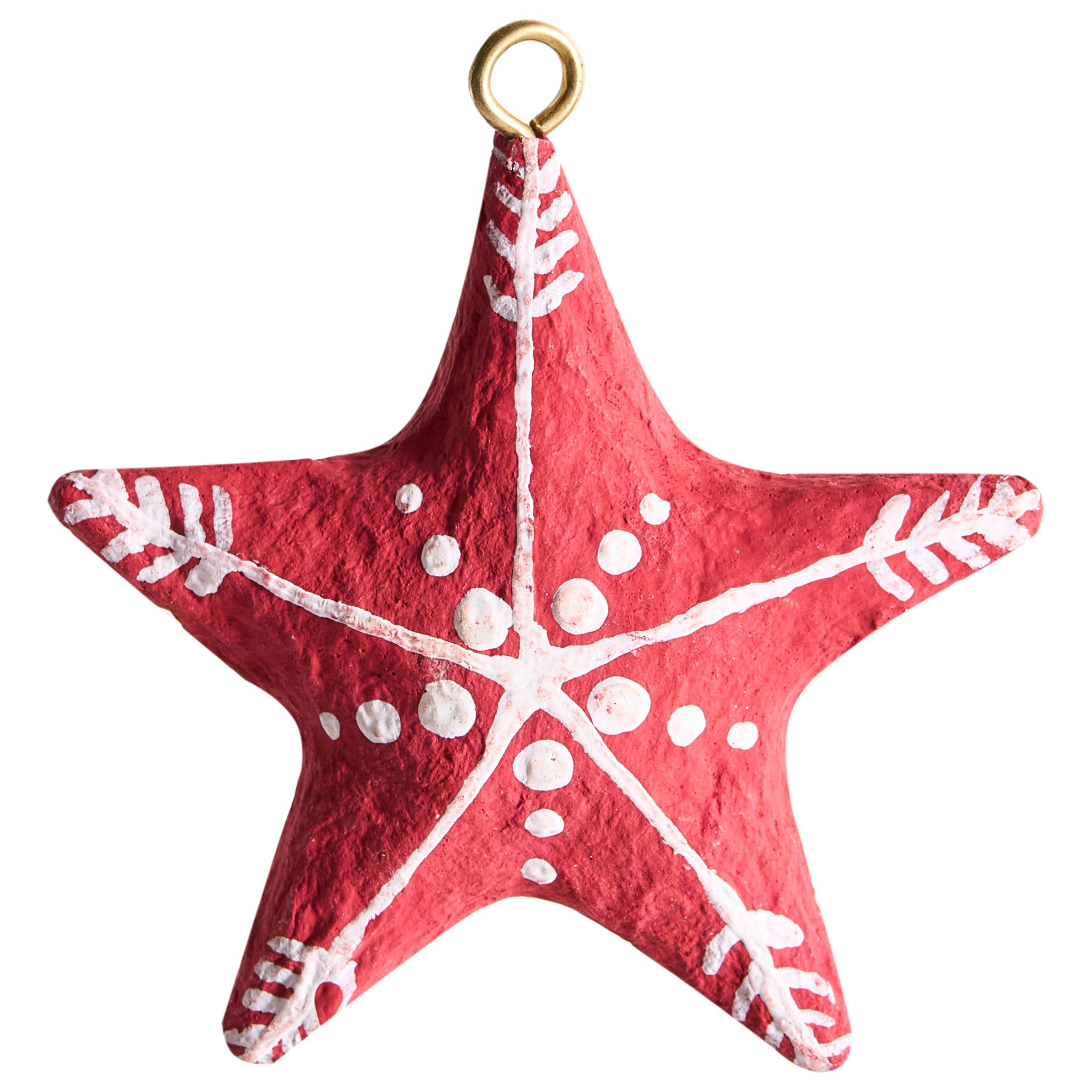 Beliani - Boules de Noël Papier-mâché Rouge/blanc GIDEALVEN - 8x8x10- Beliani - Image 6
