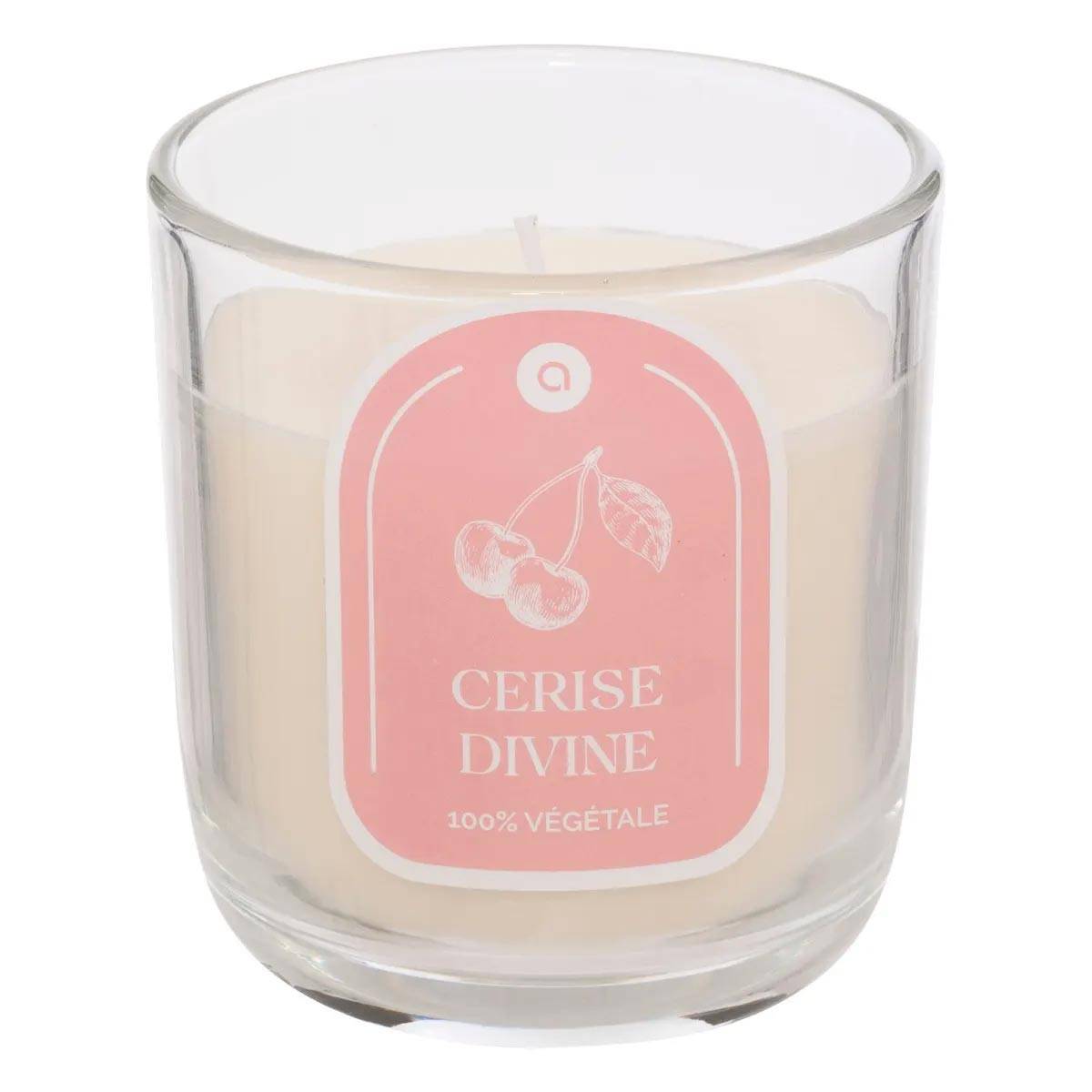 Bougie Parfumée en Verre "Floa" 210g Cerise - Image 1