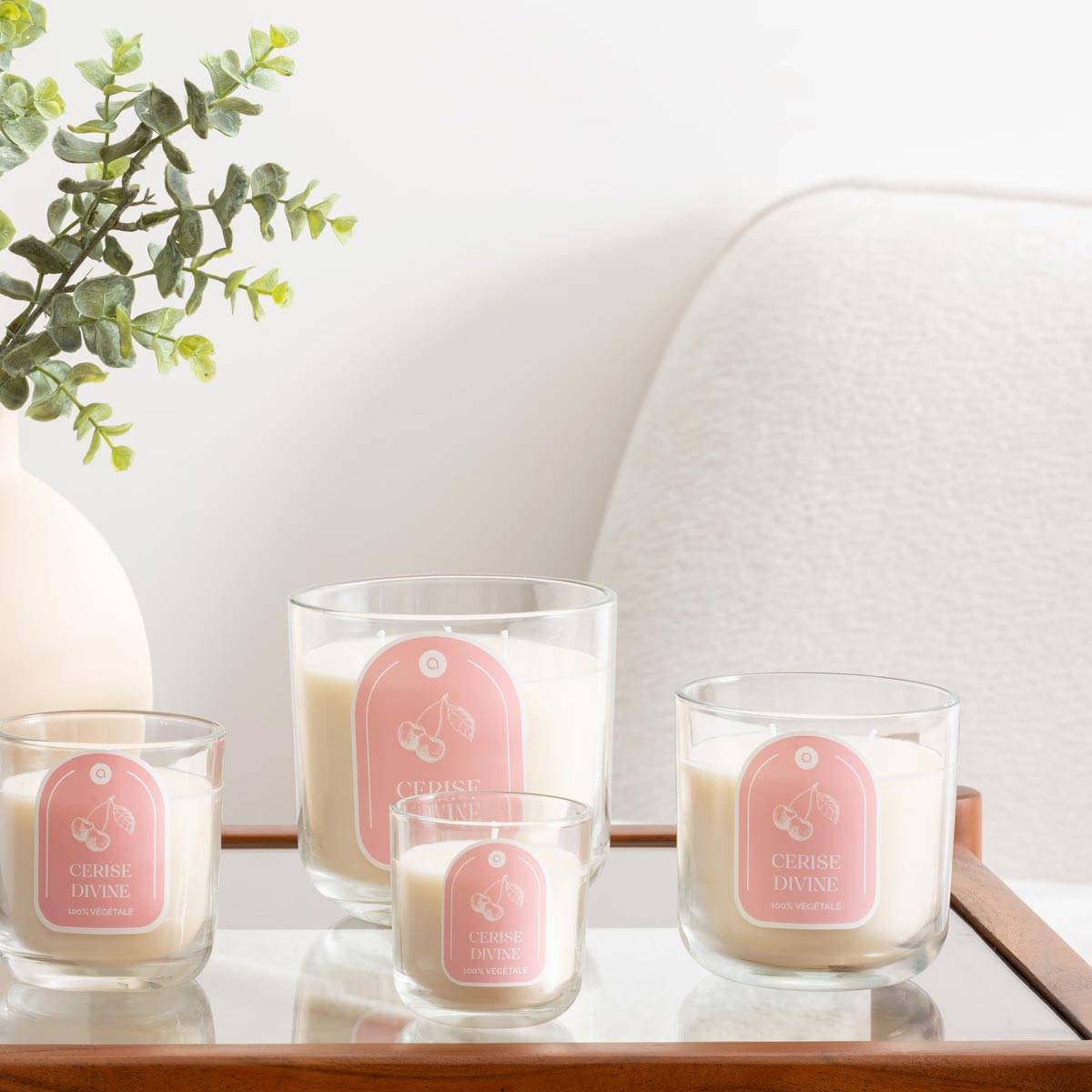 Bougie Parfumée en Verre "Floa" 210g Cerise - Image 3