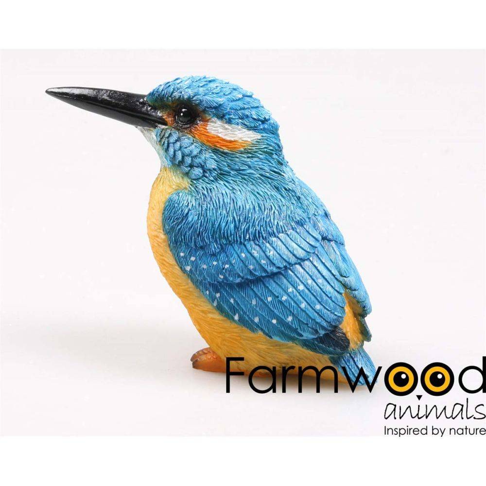 Farmwood Animals - Oiseau martin pêcheur en résine 12.5 x 6 x 10 cm (Lot de 2) - Image 3