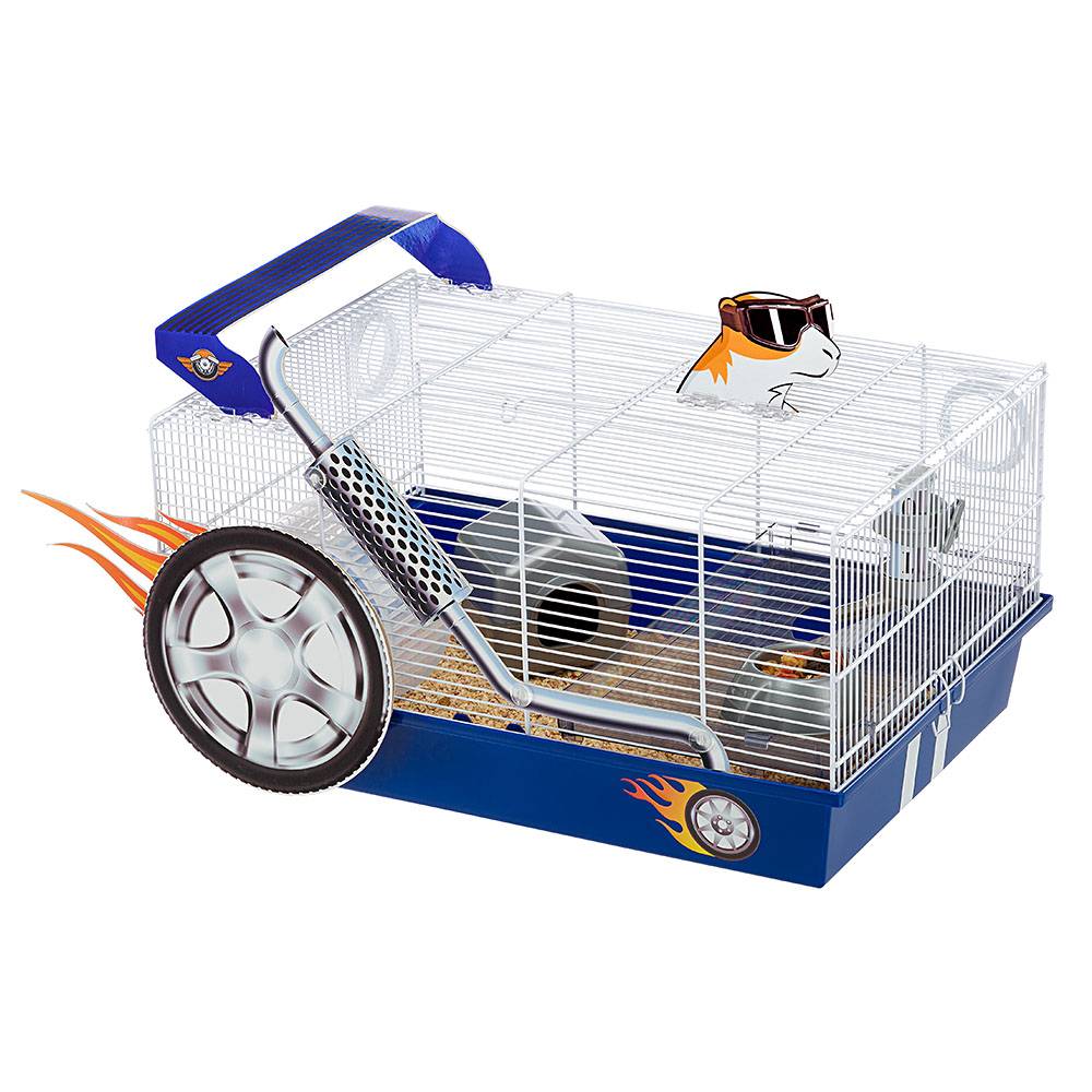 Ferplast - Ferplast cage pour hamsters DRAGSTER, maisonnette pour petits rongeurs, environnement dragster, plastique robuste et métal, accessoires et adhésifs - Image 1