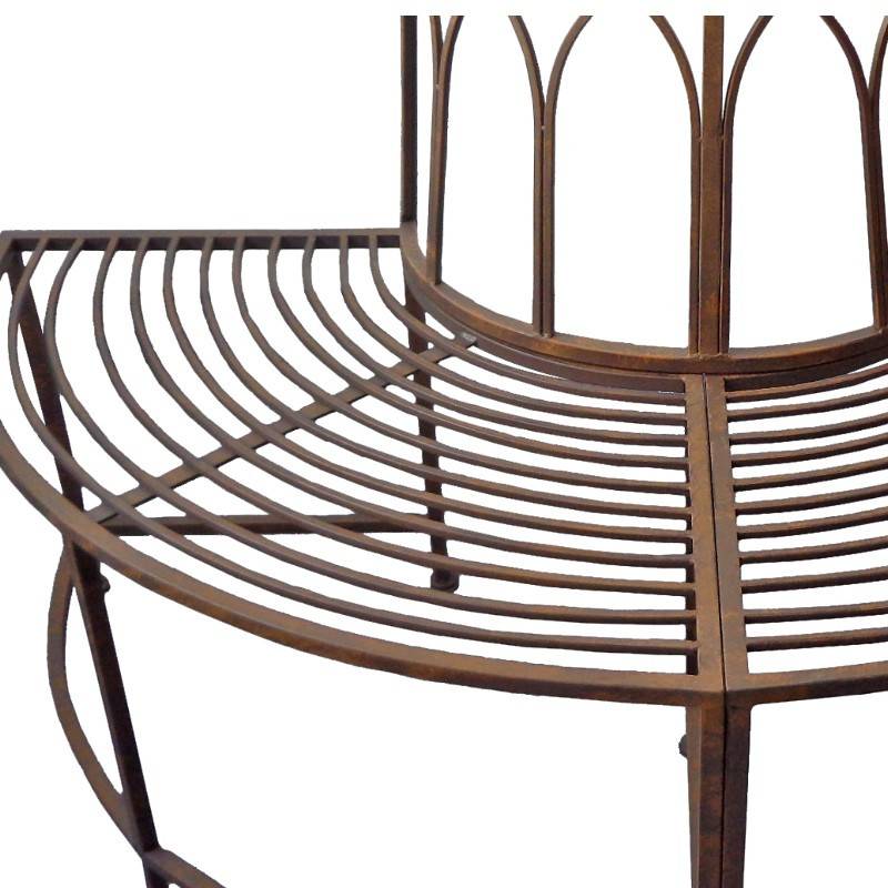 La Grande Prairie - Banc de jardin demi cercle en fer 139x70x83cm - Image 4