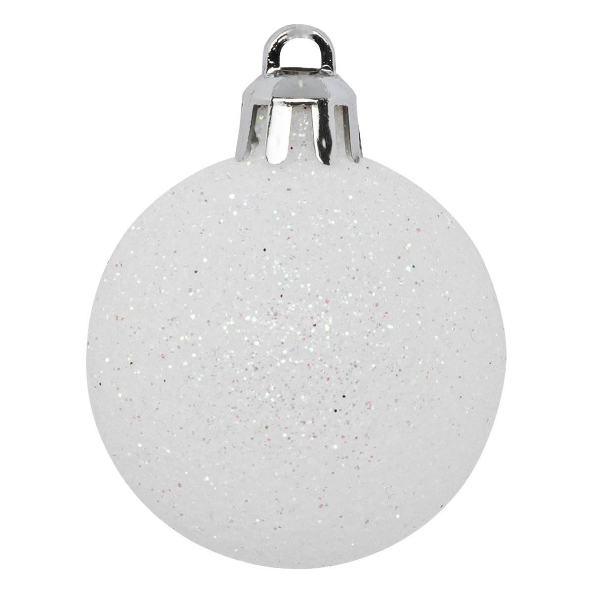 Fééric Lights & Christmas - Déco de sapin Lot de 12 Boules de Noël D 4 cm - Rose et Blanc - Image 5