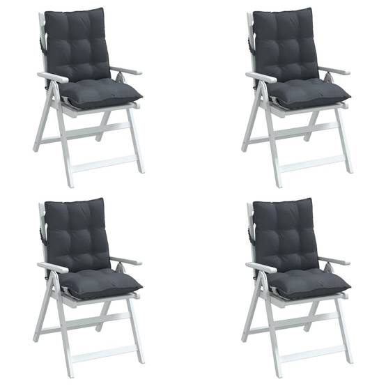 PANGIVO - Coussins de chaise à dossier bas tissu Oxford anthracite 100 x 50 x 7 cm, poids:6.2kg - PANGIVO - Image 4