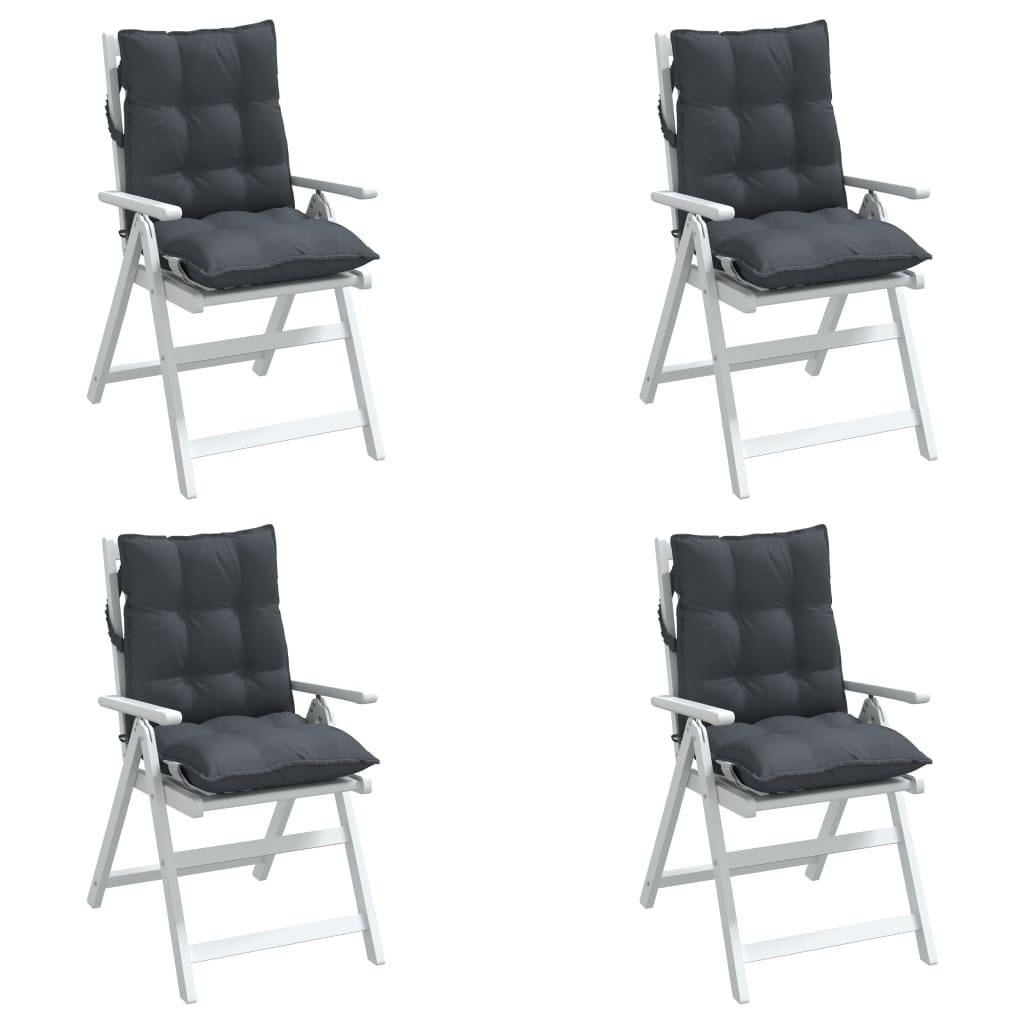 PANGIVO - Coussins de chaise à dossier bas tissu Oxford anthracite 100 x 50 x 7 cm, poids:6.2kg - PANGIVO - Image 4