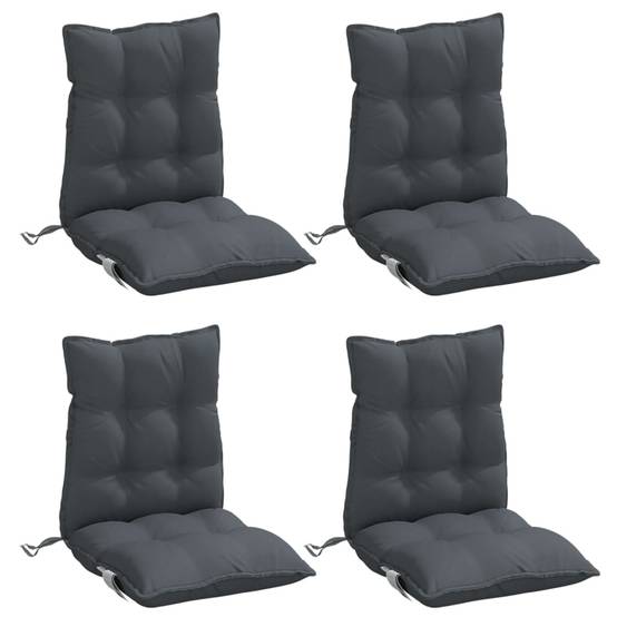 PANGIVO - Coussins de chaise à dossier bas tissu Oxford anthracite 100 x 50 x 7 cm, poids:6.2kg - PANGIVO - Image 3