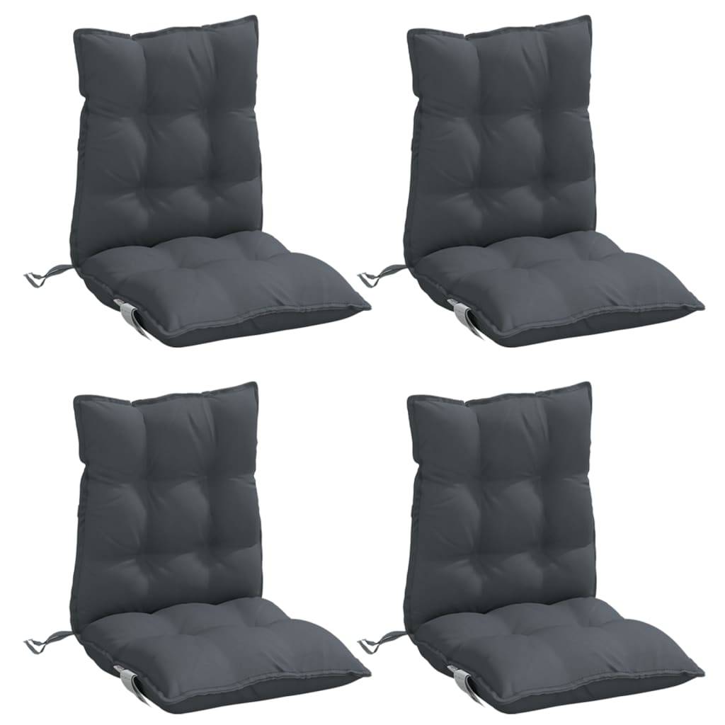 PANGIVO - Coussins de chaise à dossier bas tissu Oxford anthracite 100 x 50 x 7 cm, poids:6.2kg - PANGIVO - Image 3