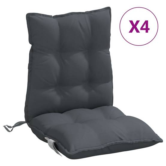 PANGIVO - Coussins de chaise à dossier bas tissu Oxford anthracite 100 x 50 x 7 cm, poids:6.2kg - PANGIVO - Image 2