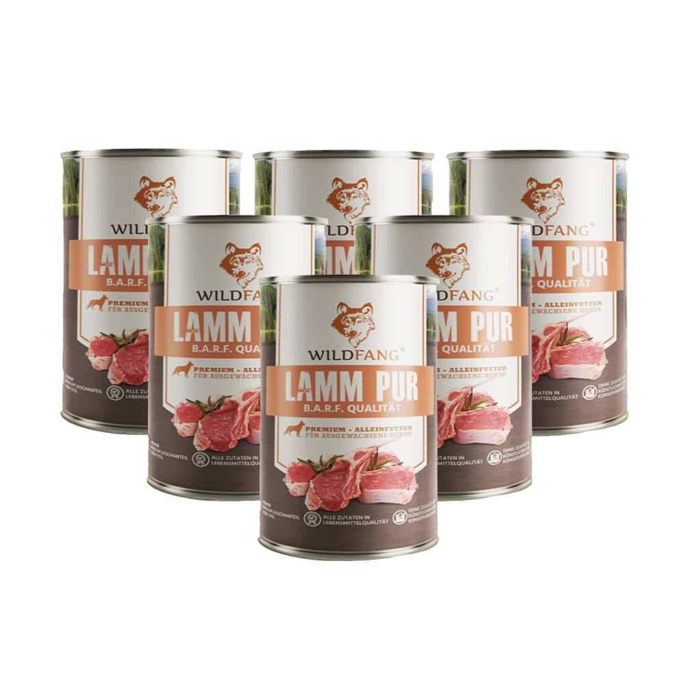 Wildfang - Wildfang - Agneau de nourriture humide Pure - Qualité du barf - 6 x 400g - Image 1