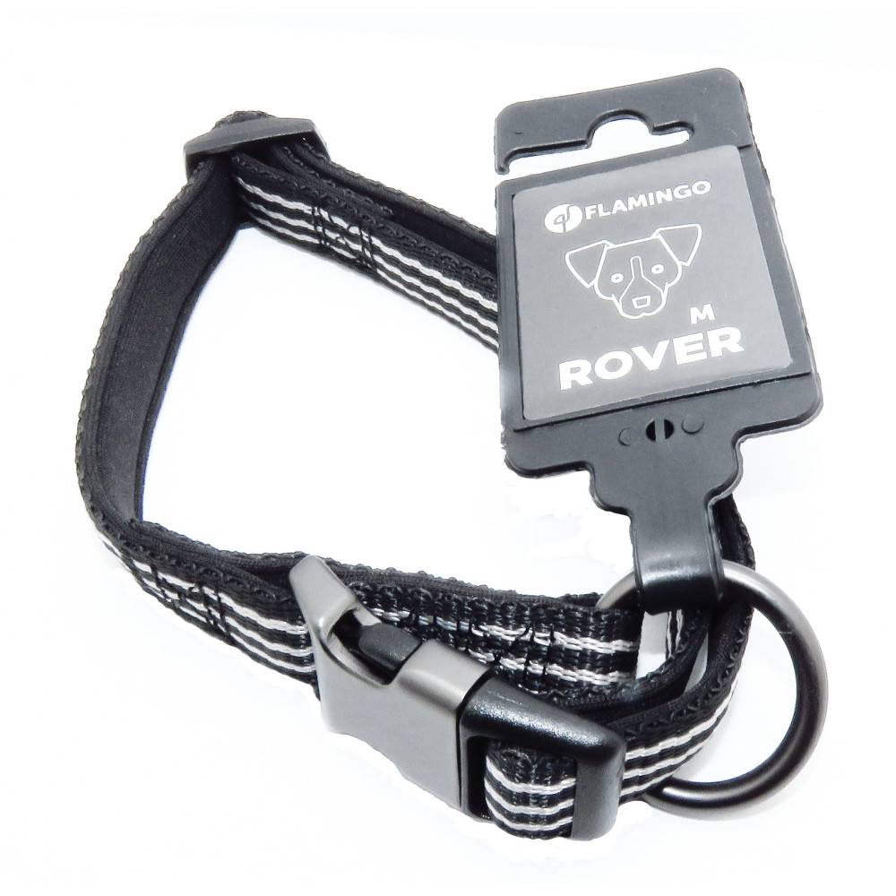 Collier Jannu noir réglable de 30 à 45 cm 15 mm taille M pour chien - Image 2