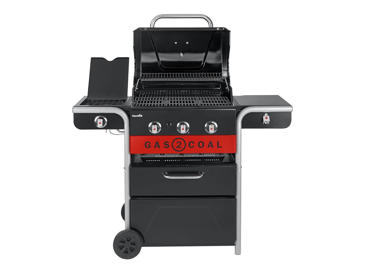Char-broil - Barbecue à gaz et à charbon Gas2Coal 2.0 3B + Housse de protection + Plancha + Kit 3 ustensiles - Char-Broil - Image 4