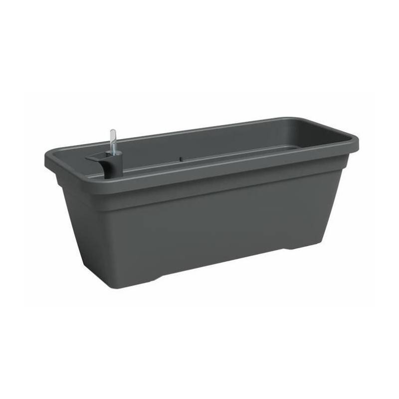 Jardiniere - Plastique - Anthracite - Rectangulaire - L57,9 X P24,3 X H22cm - Artevasi - Image 1