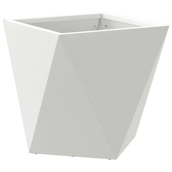 Jardinière | Pot de fleurs | Cache-pot | Bac à fleurs Blanc 30 x 30 x 30 cm Acier - Image 1