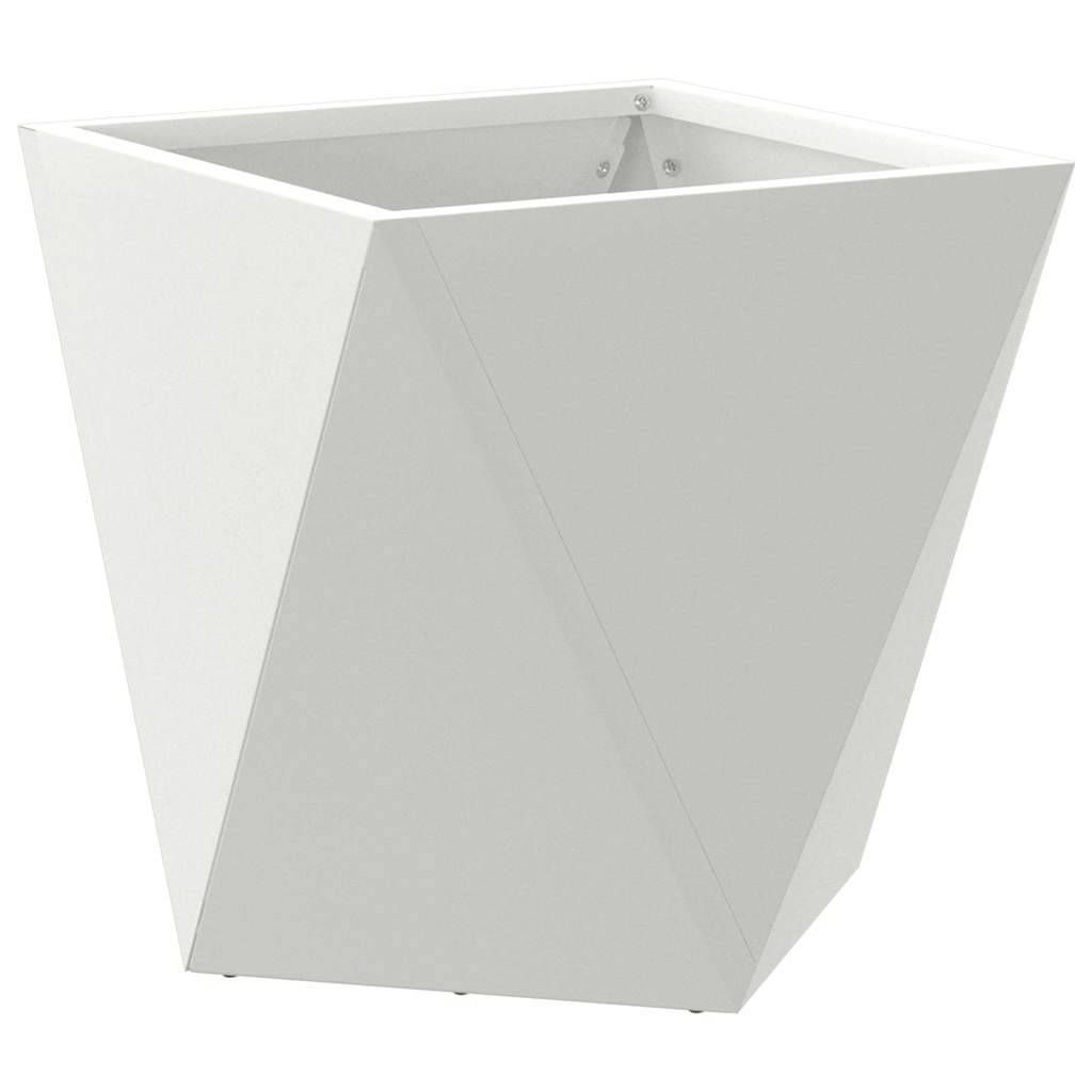 Jardinière | Pot de fleurs | Cache-pot | Bac à fleurs Blanc 30 x 30 x 30 cm Acier - Image 1