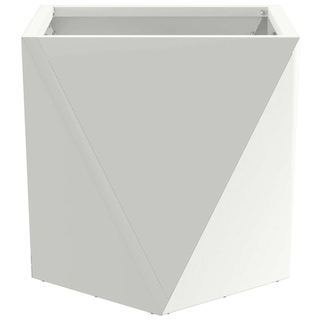 Jardinière | Pot de fleurs | Cache-pot | Bac à fleurs Blanc 30 x 30 x 30 cm Acier - Image 5