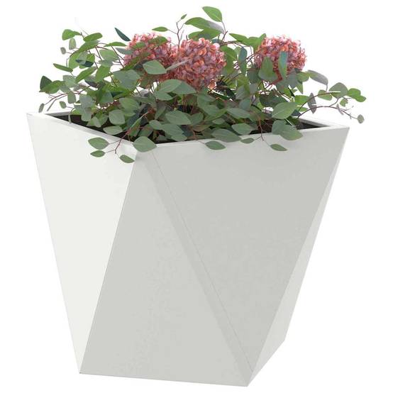 Jardinière | Pot de fleurs | Cache-pot | Bac à fleurs Blanc 30 x 30 x 30 cm Acier - Image 3