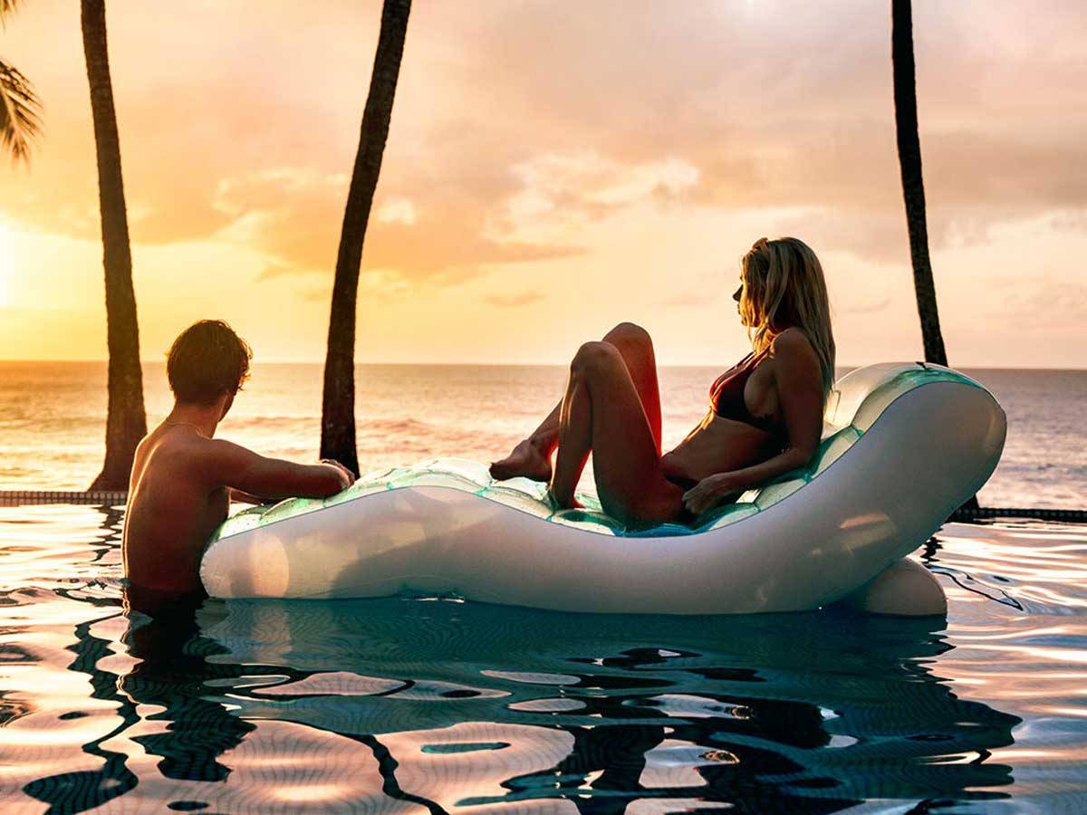 Intex - Fauteuil gonflable lounge Lagon de piscine - Bleu - Intex - Image 5