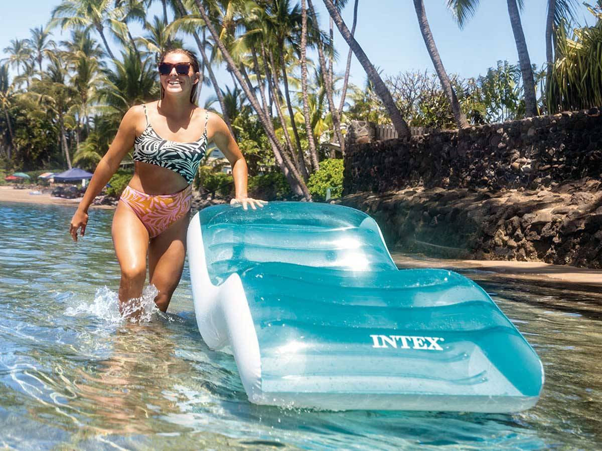 Intex - Fauteuil gonflable lounge Lagon de piscine - Bleu - Intex - Image 7