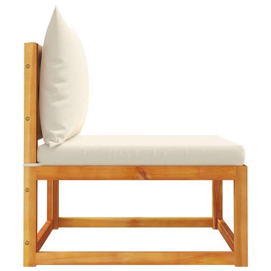Canapé de jardin | Canapé D'extérieur | Sofa De Jardin sans accoudoirs avec coussins en bois d'acacia et corde Maison Chic - Image 5