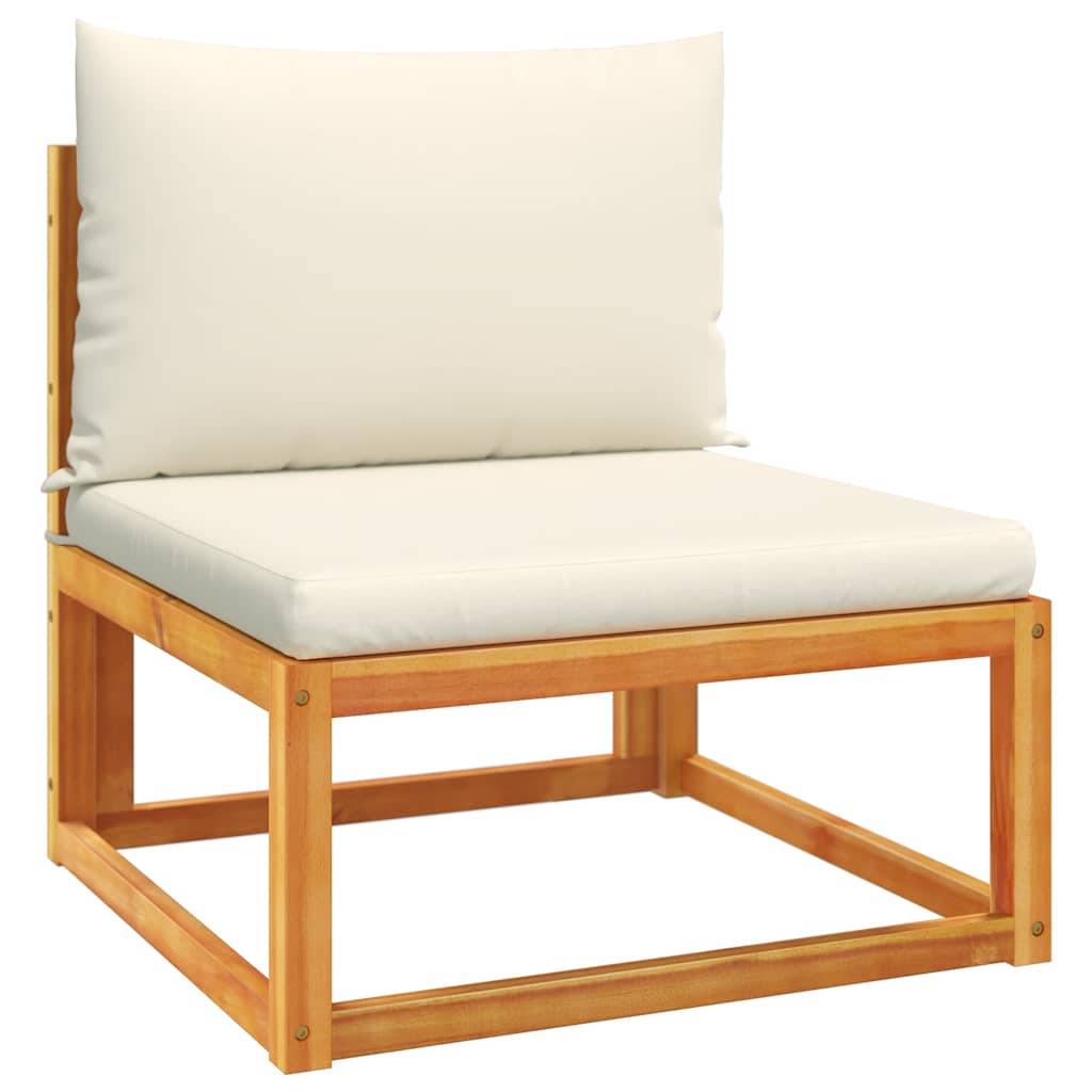 Canapé de jardin | Canapé D'extérieur | Sofa De Jardin sans accoudoirs avec coussins en bois d'acacia et corde Maison Chic - Image 1