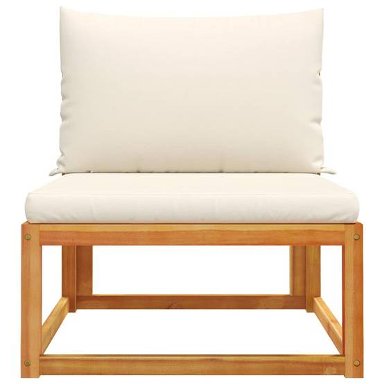Canapé de jardin | Canapé D'extérieur | Sofa De Jardin sans accoudoirs avec coussins en bois d'acacia et corde Maison Chic - Image 4