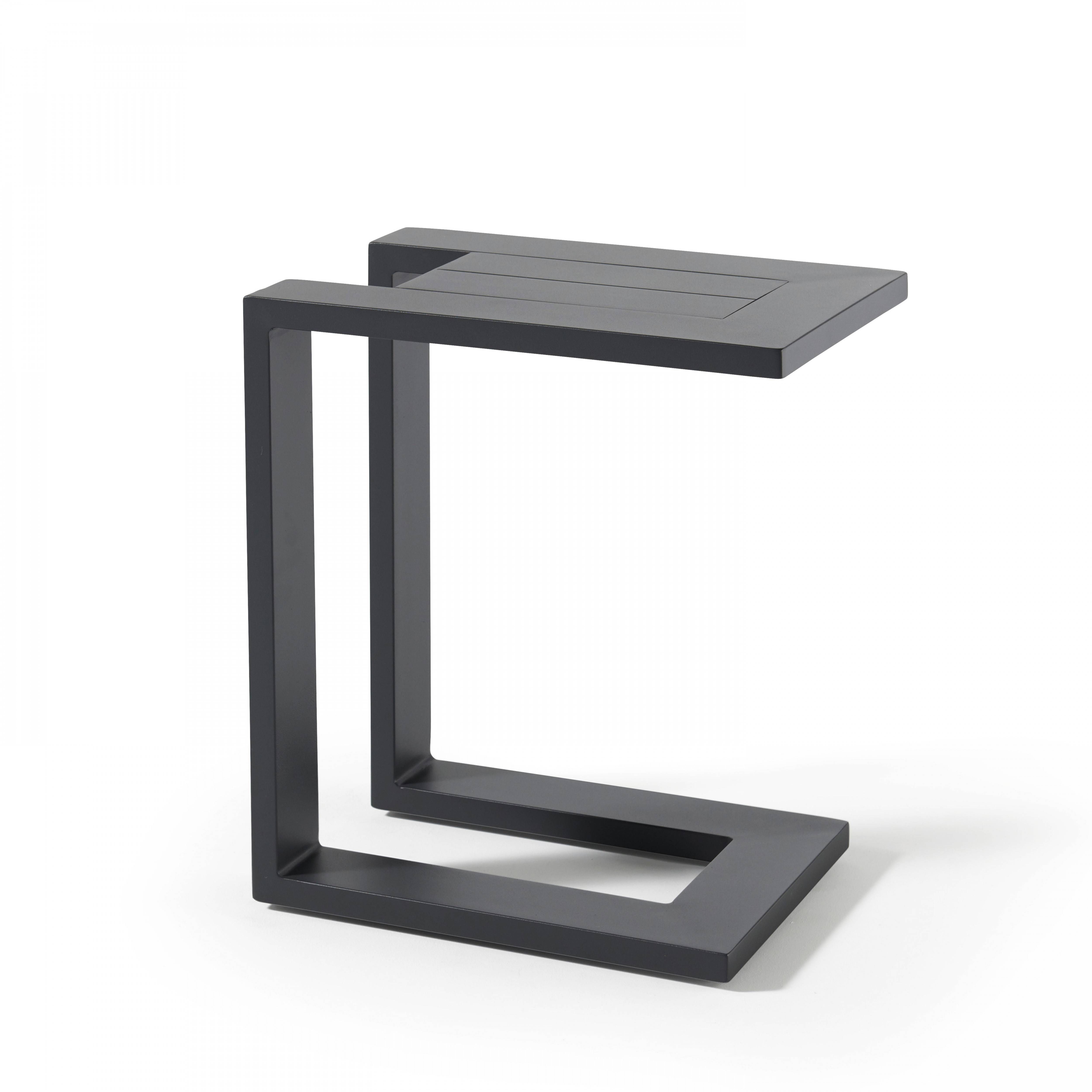 Oviala - Lot de 2 bains de soleil inclinable avec tablettes en aluminium gris Galapagos - Oviala - Image 5