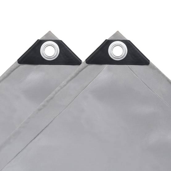 Bâche de Protection Carrée en PVC 650g/m² pour Matériaux de Construction Grise 4x4m – ComfortXL Outdoor Living - Image 4