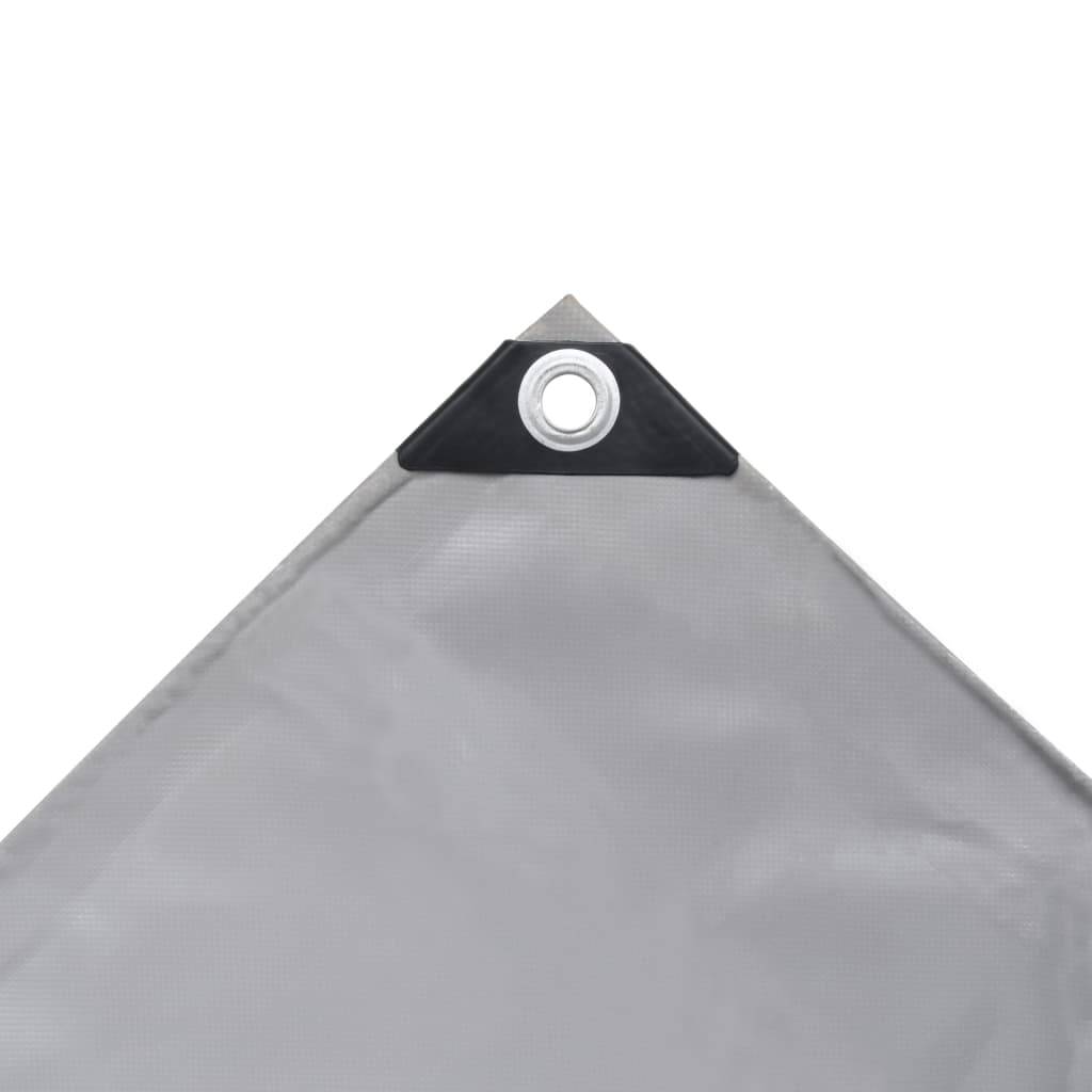Bâche de Protection Carrée en PVC 650g/m² pour Matériaux de Construction Grise 4x4m – ComfortXL Outdoor Living - Image 3