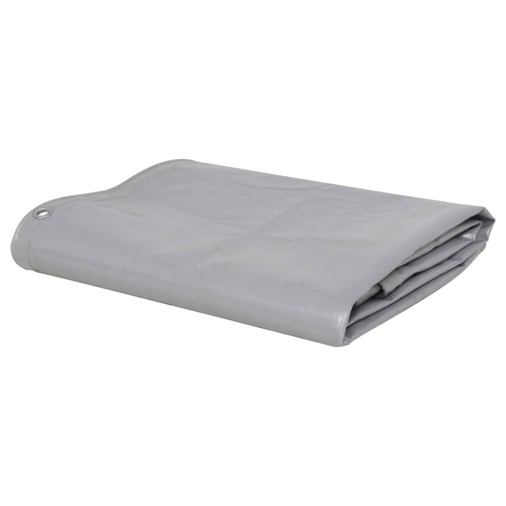 Bâche de Protection Carrée en PVC 650g/m² pour Matériaux de Construction Grise 4x4m – ComfortXL Outdoor Living - Image 1