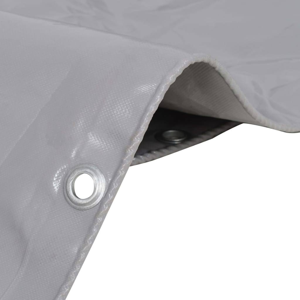 Bâche de Protection Carrée en PVC 650g/m² pour Matériaux de Construction Grise 4x4m – ComfortXL Outdoor Living - Image 2