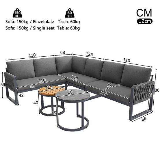 Set modulable 5-6 personnes – personnalisable, anti-UV, confort total - Image 3