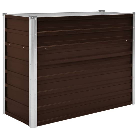 PANGIVO - Lit surélevé de jardin Acier galvanisé Marron 100 x 40 x 77 cm - PANGIVO - Image 2