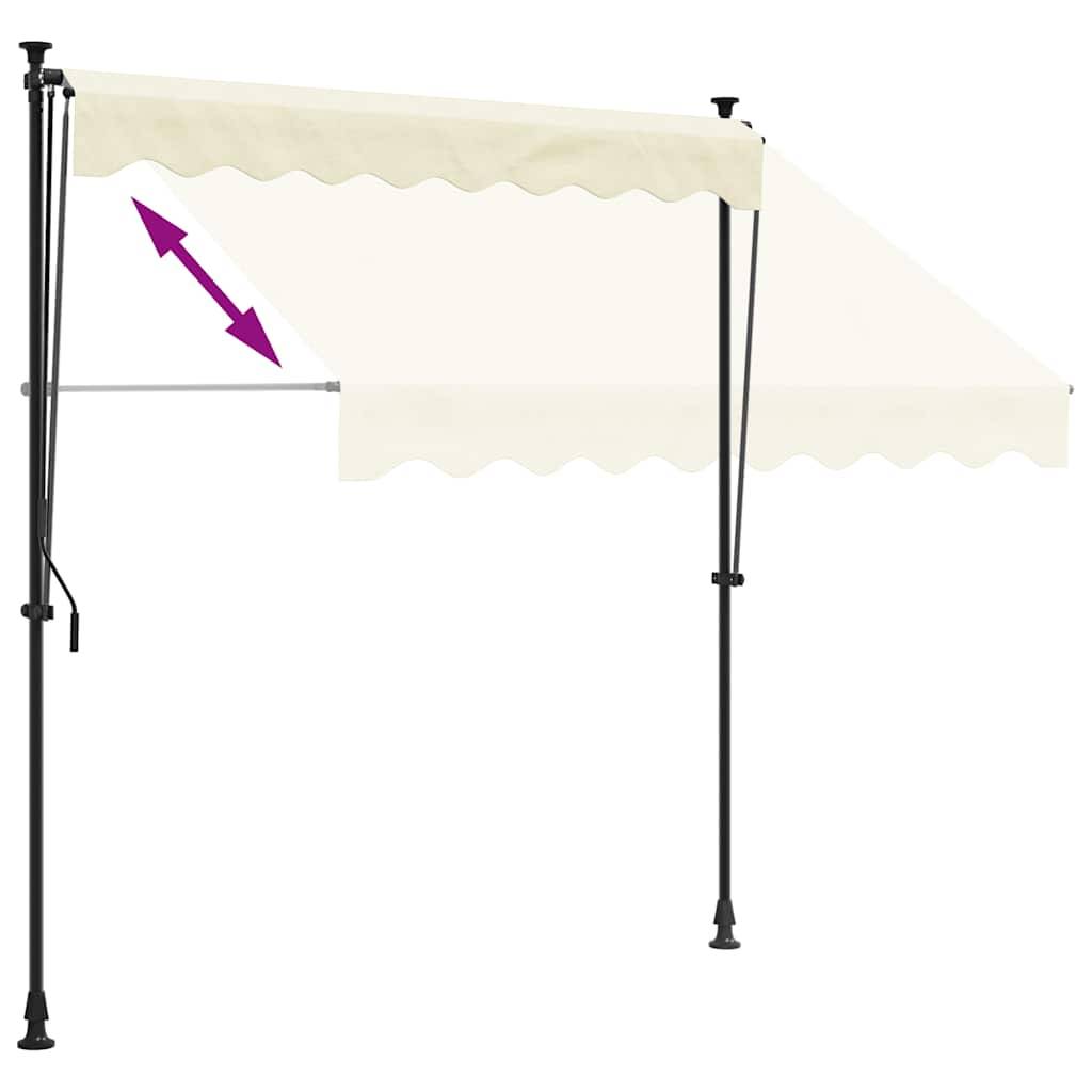 Vidaxl - Auvent rétractable crème 250x150 m tissu et acier vidaXL 368746 - Image 9