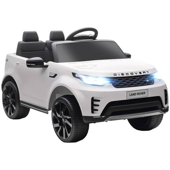 Voiture électrique enfant véhicule électrique Land Rover Discovery 12V télécommande 2,4 G 2 moteurs 105x68,5x58cm blanc - Image 1