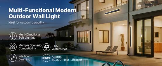 VEVOR Applique Murale Extérieur Éclairage LED 18 W Lot de 2 1 m 2700 K-6000 K - Image 9