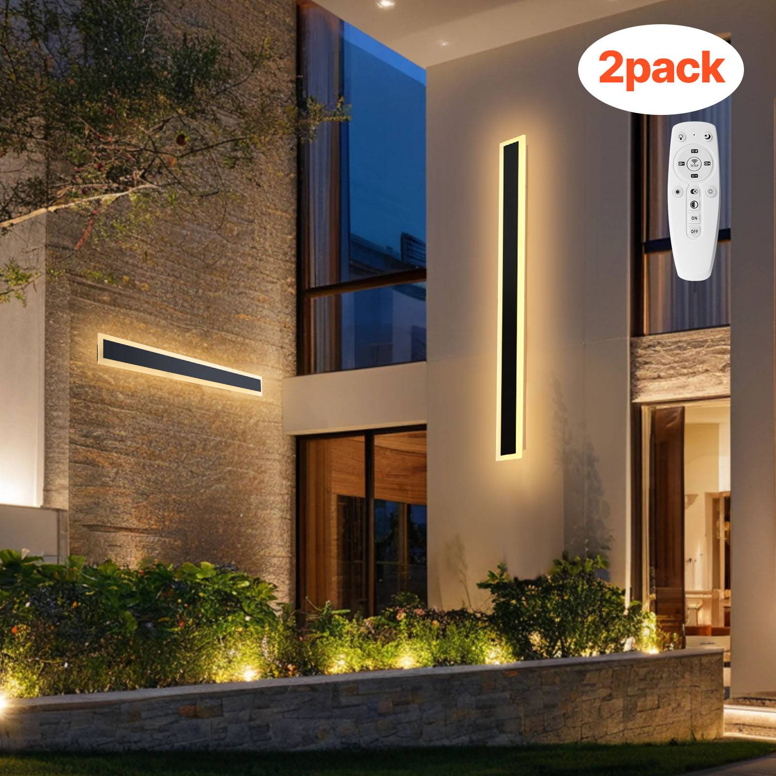 VEVOR Applique Murale Extérieur Éclairage LED 18 W Lot de 2 1 m 2700 K-6000 K