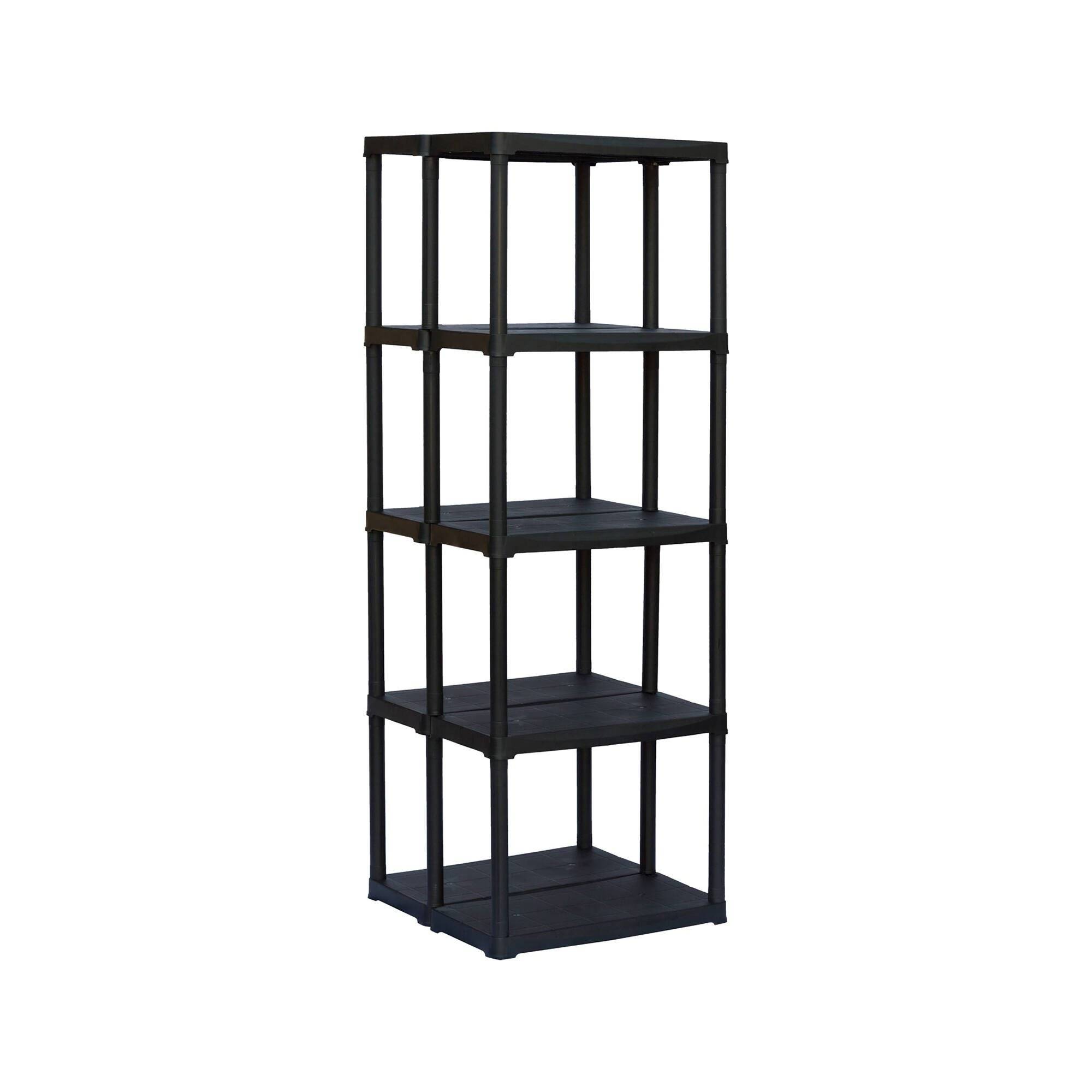 Dmora - Armoire d'extérieur Damme, Etagère d'extérieur, Armoire de balcon polyvalente, Armoire d'extérieur, Anthracite, 60x59h176 cm - Dmora - Image 1