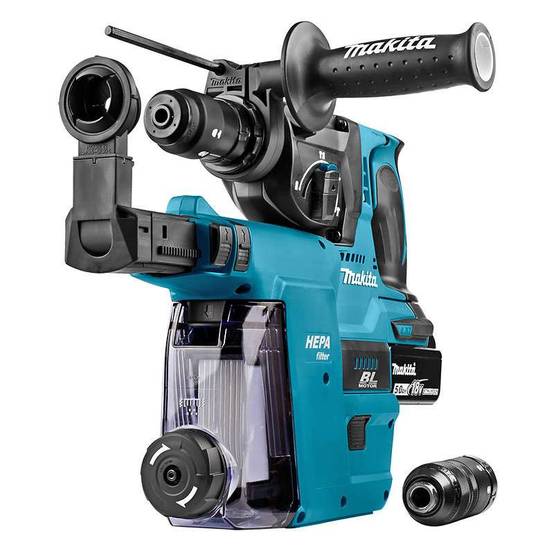 Perforateur SDS-PLUS LXT ® - MAKITA - avec 2 batterie 18V 5Ah - chargeur - MAKPAC - DHR183RTWJ - Image 6