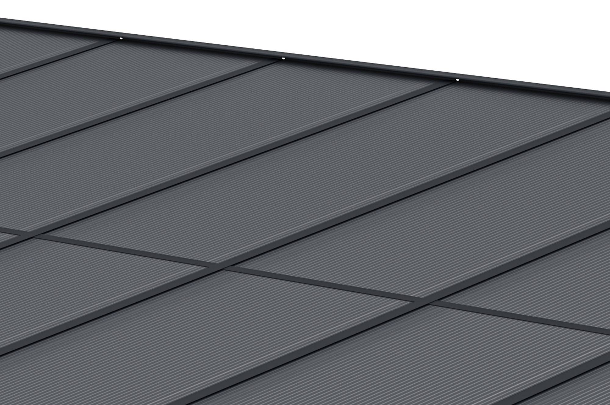 Cazeboo Pergola/Carport adossée 16,5 m² KLEO 5,5x3 m gris - toit terrasse en aluminium et polycarbonate - Image 6