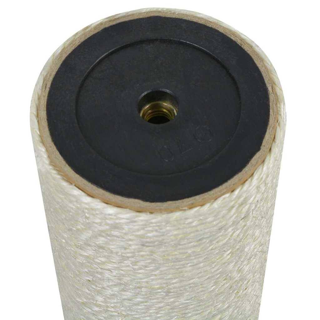 Grand Poteau Griffoir Chat Sisal Naturel Remplacement Arbre à Chat 60x8 cm Beige - ComfortXL Outdoor Living - Image 2