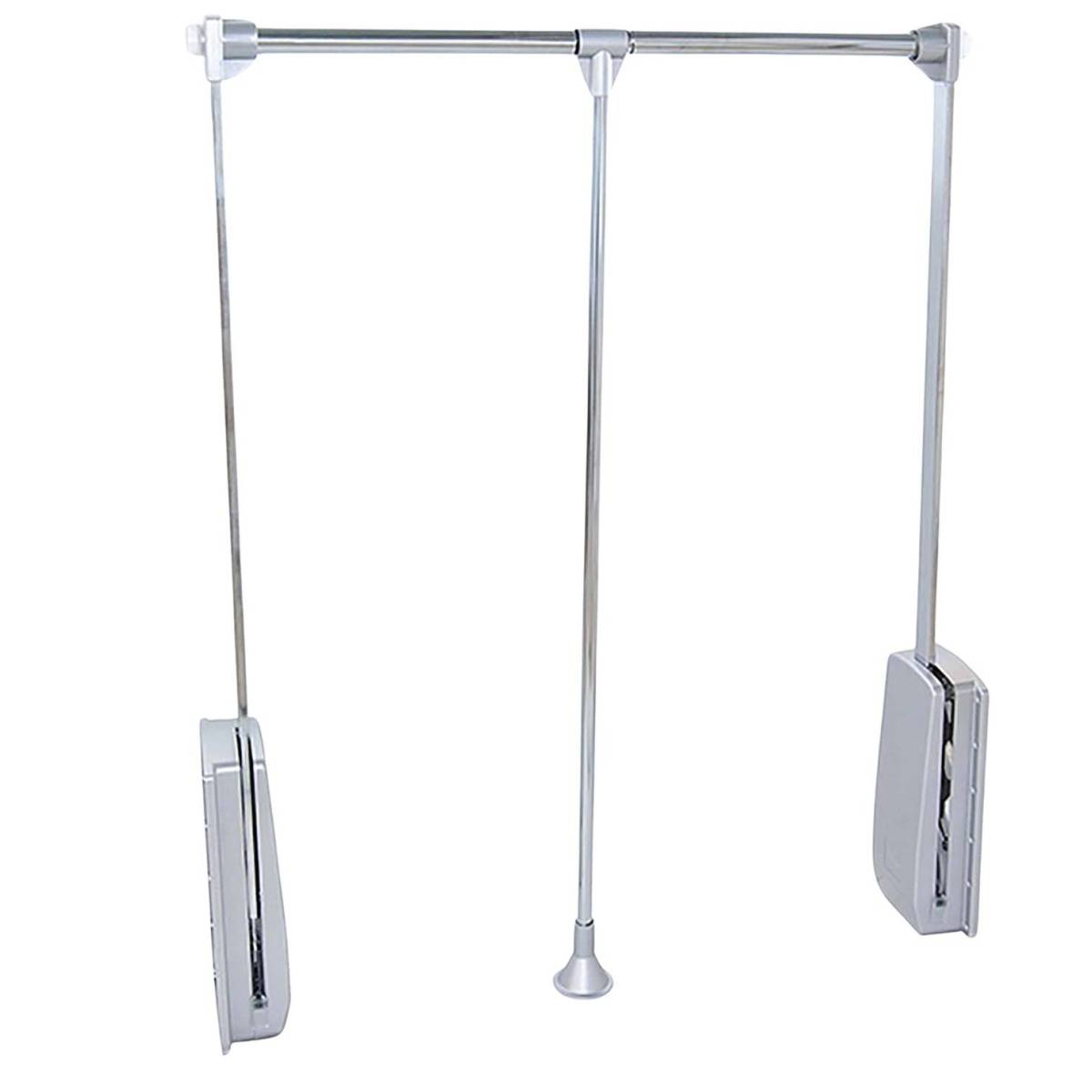 Emuca - Penderie rabattable chromée pour armoire Hang Largeur réglable de 83 à 150 cm - Image 1