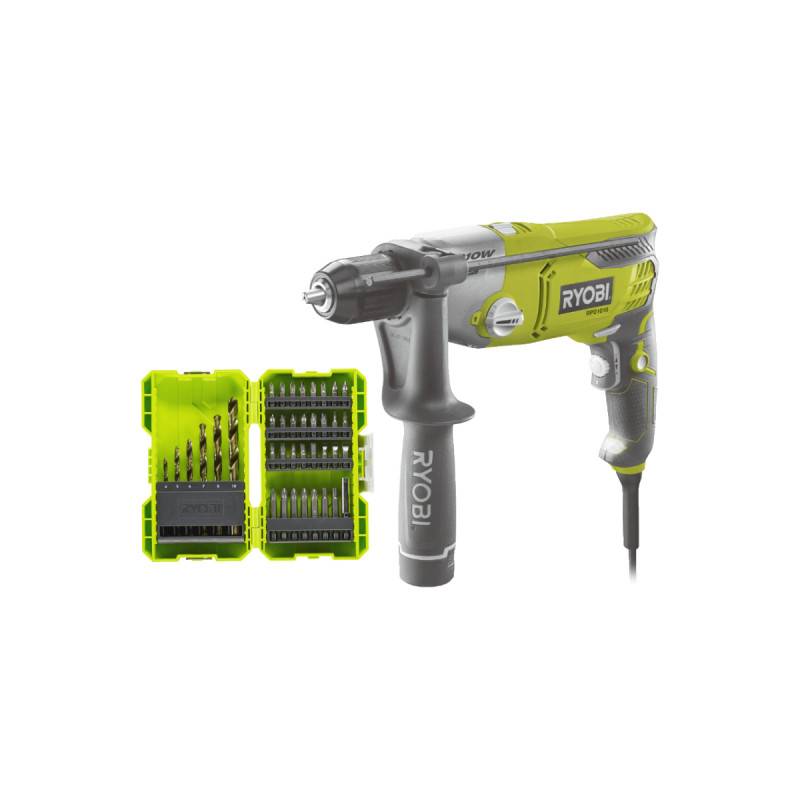 Ryobi - Pack RYOBI Perceuse à percussion RPD1010K - 1010W - coffret de 38 accessoires - RAK38SDD - Image 1
