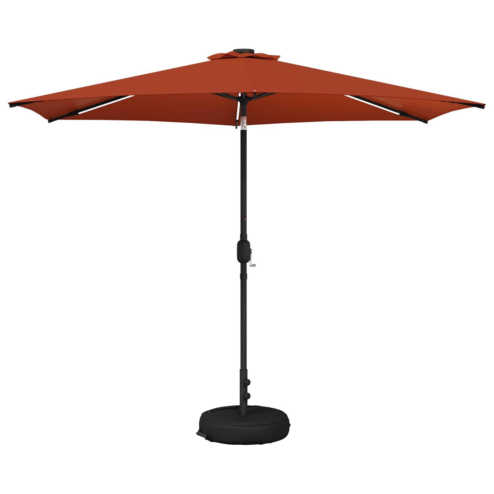 Parasol de jardin polyester terre cuite 296 x 296 x 235 cm - PANGIVO - Image 2