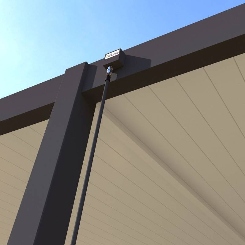 Chalet & Jardin - Pergola bioclimatique - Ombréa - autoportante - 4x8M - Anthracite blanc - ELMO - 400x800x258 cm - Image 5