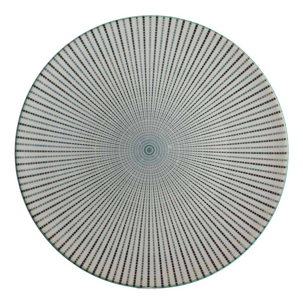 The Home Deco Factory - Assiette plate en porcelaine My Little Market 26.5 cm (Lot de 2) - Image 4