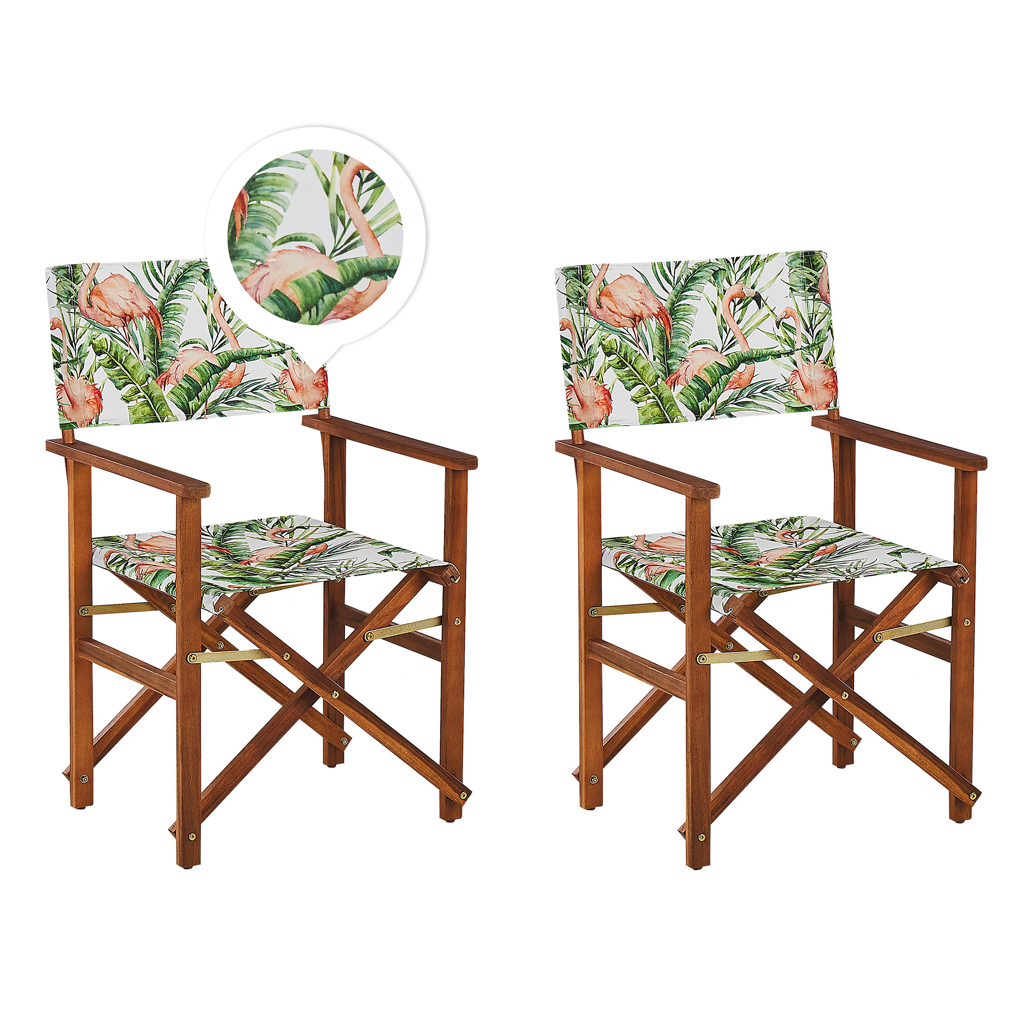 Beliani - Chaise de jardin Tissu Marron foncé CINE - Beliani - Image 2