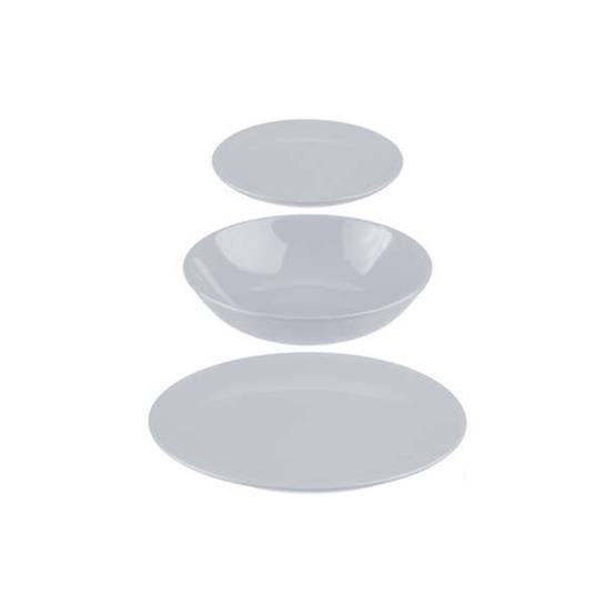 Service de Table 18 Pièces "Colorama" 26cm Gris - Image 1